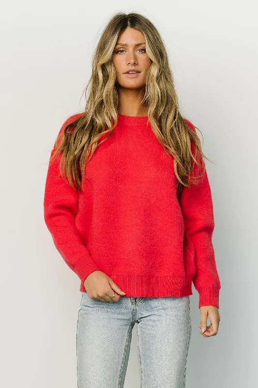 Tyson Knit Sweater | Cherry Red