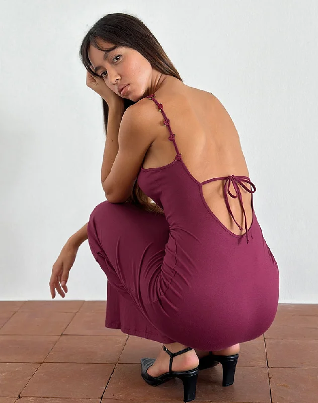 Cantana Maxi Dress in Burgundy