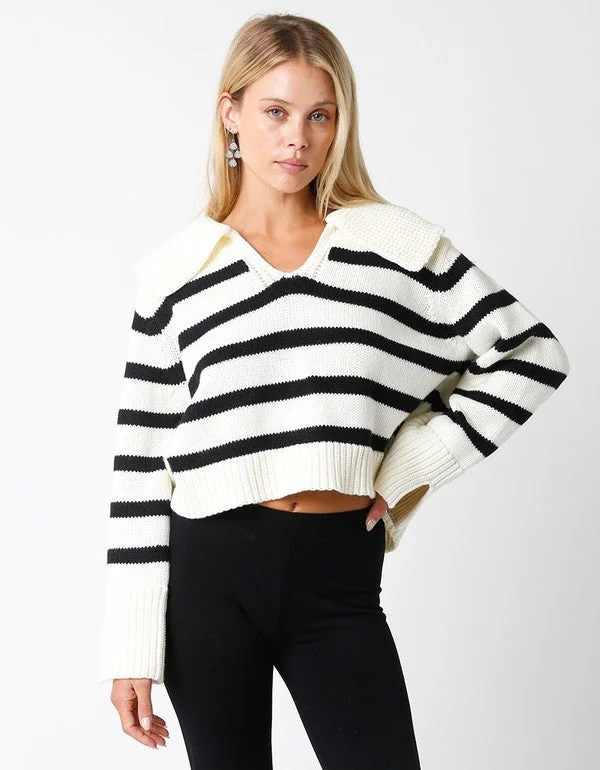 Sylvie Sweater-Ivory/Black